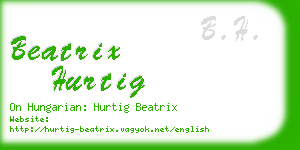 beatrix hurtig business card
